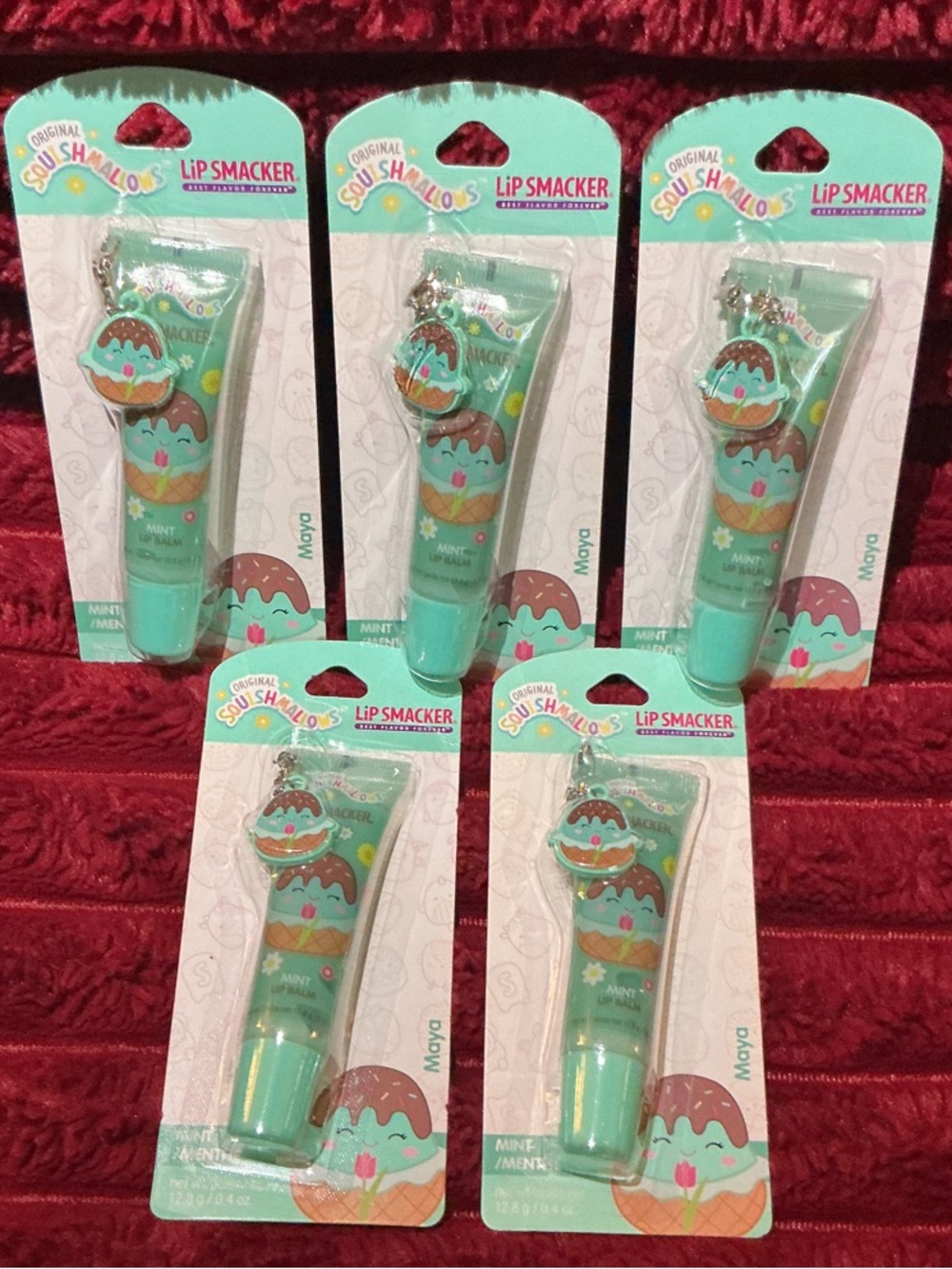 Lip Smacker Squishmallows Mint Lip Gloss Keychain Pack